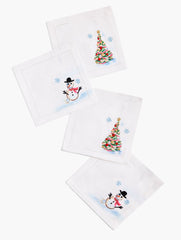 WINTER VILLAGE COCKTAIL NAPKIN SET OF 4 | Talbots near me