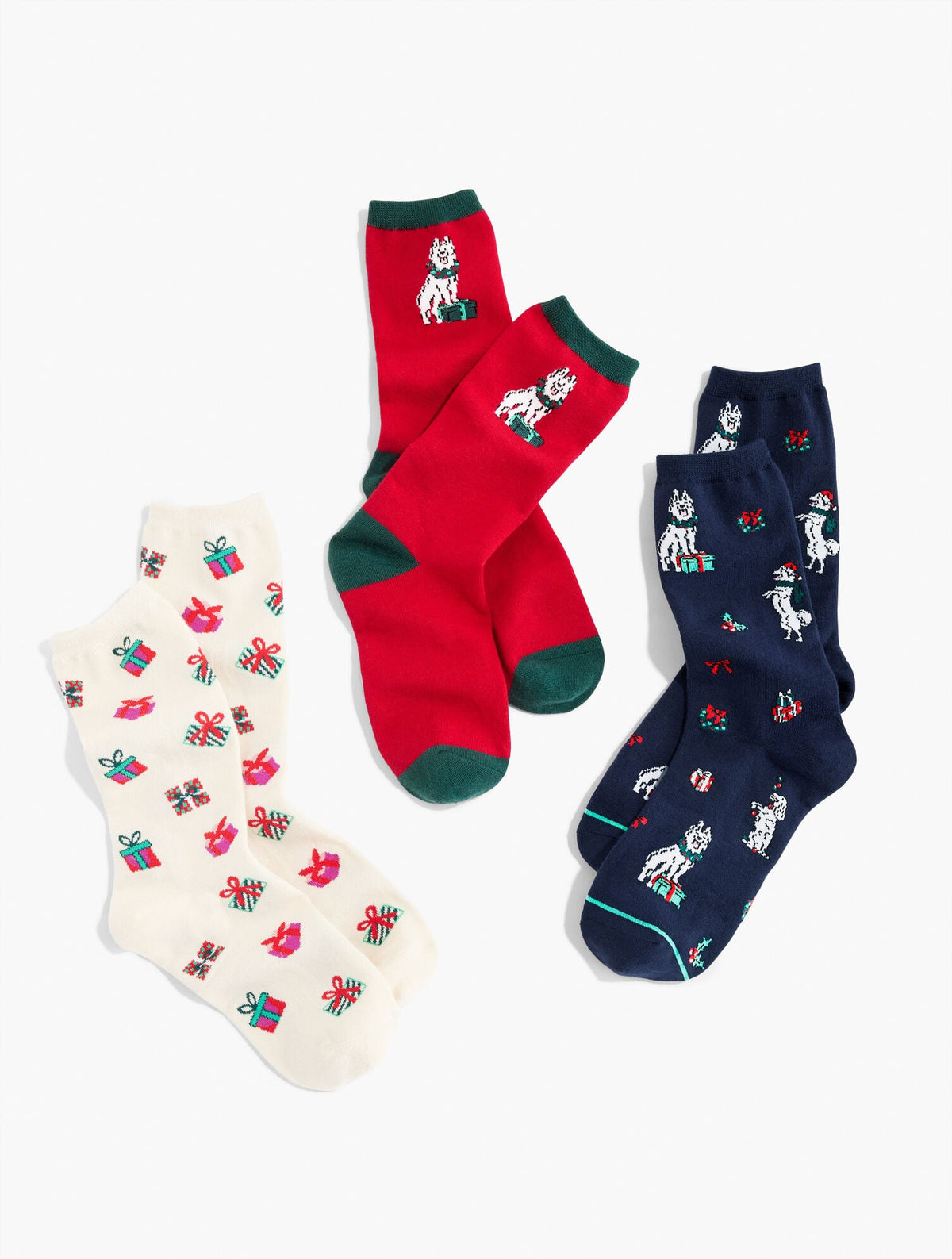 CHRISTMAS DOG SOCKS 3-PACK GIFT SET | Talbots online