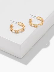 BAGUETTE HOOP EARRINGS | Talbots US