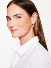 BAGUETTE HOOP EARRINGS | Talbots US