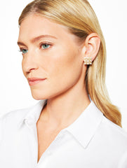 WOVEN PEARL STUD EARRINGS | Talbots US