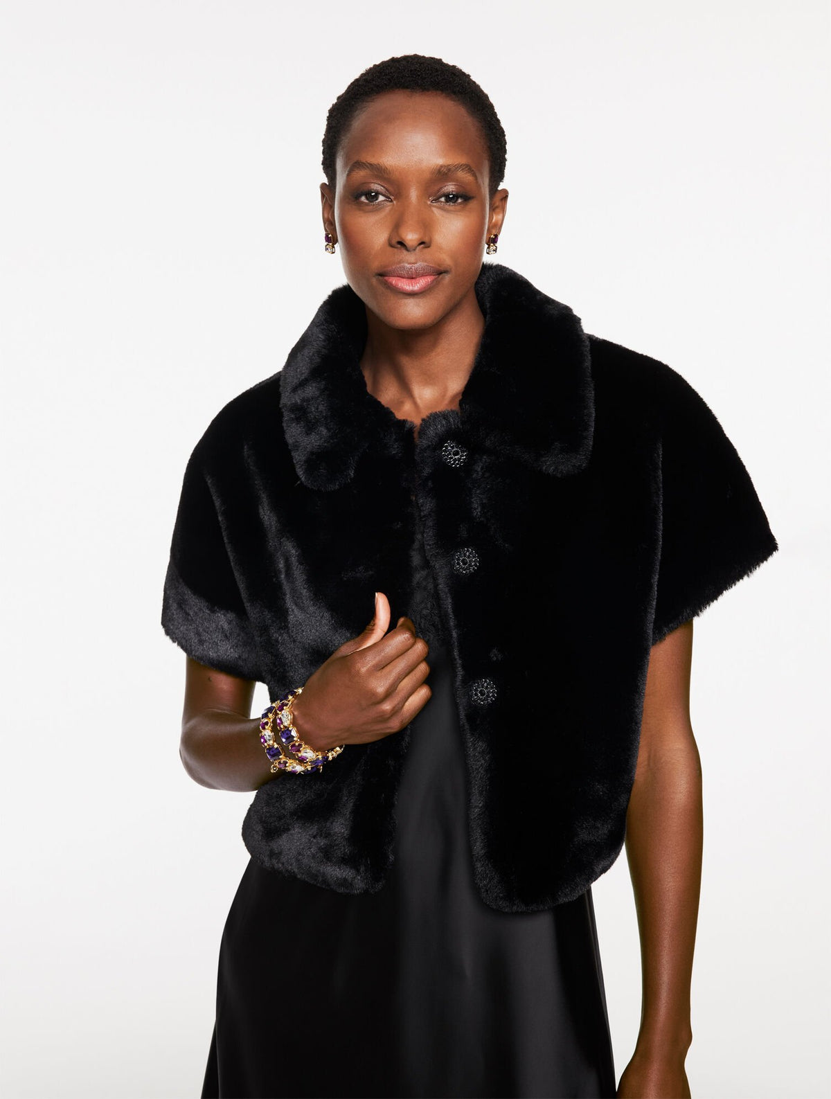 FAUX FUR CAPELET | Talbots near me