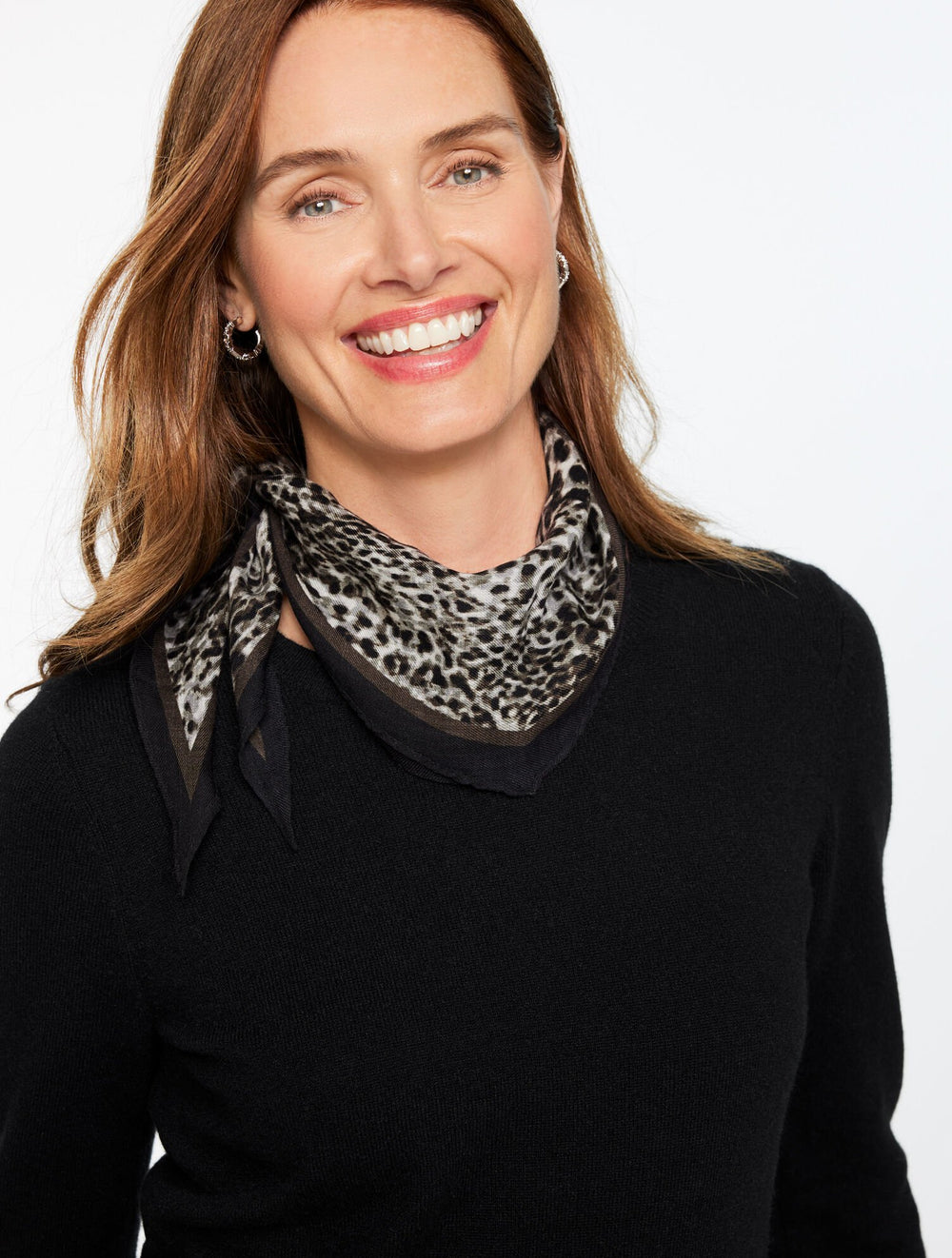 SWIRLY ANIMAL DIAMOND SCARF | Talbots online