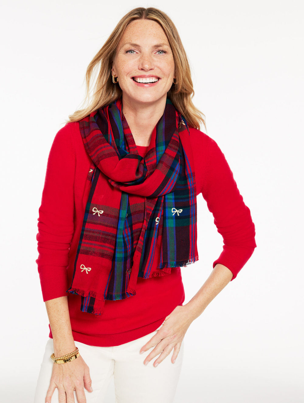 WISHFUL PLAID OBLONG SCARF | Talbots sale
