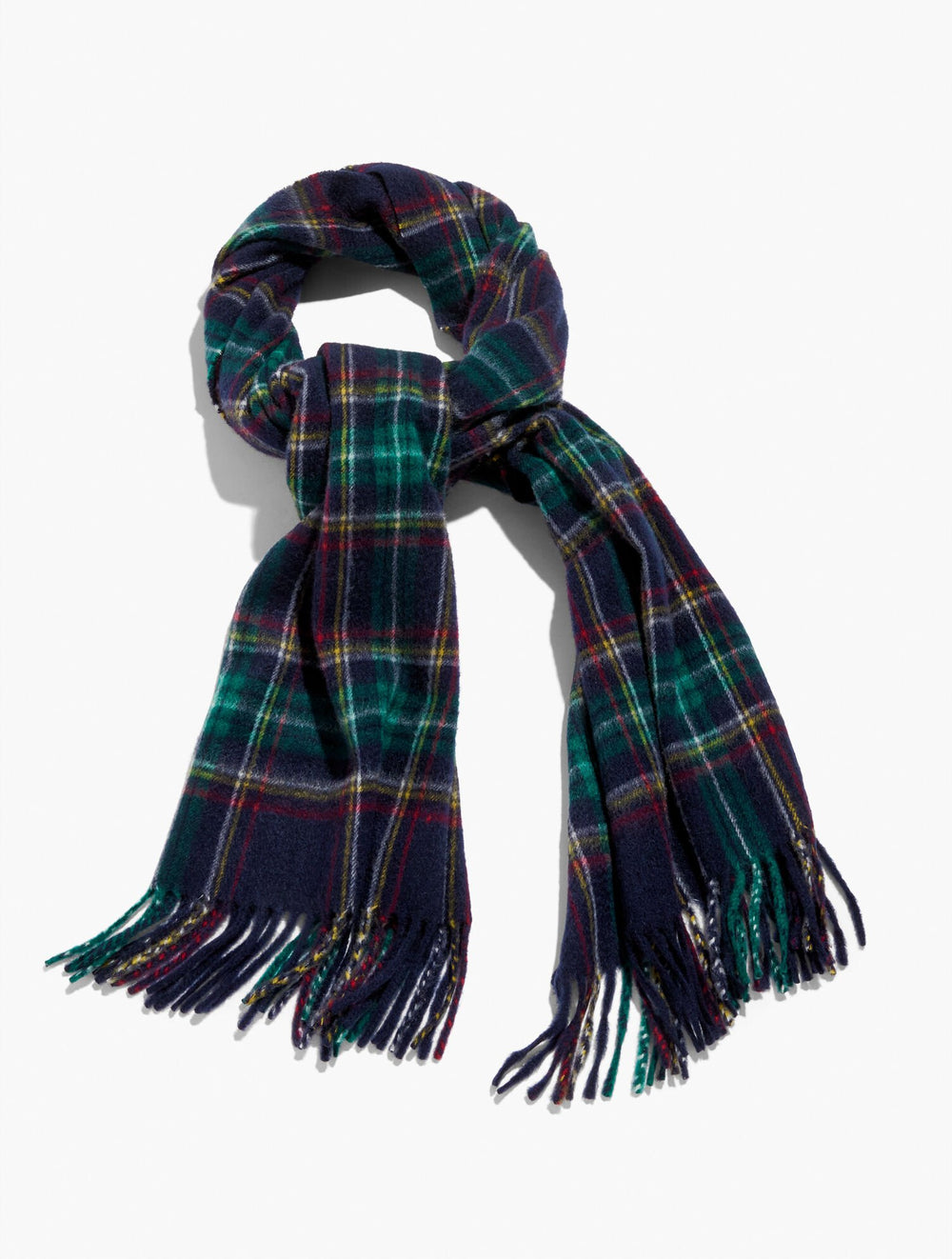 CASHMERE WATERWEAVE SCARF - MIDNIGHT PLAID | Talbots on sale