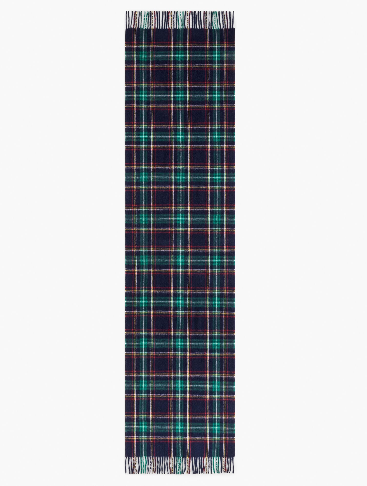 CASHMERE WATERWEAVE SCARF - MIDNIGHT PLAID | Talbots on sale