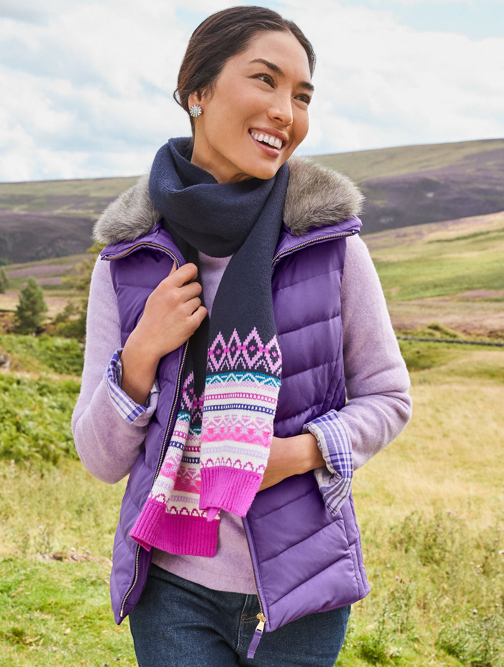 FLOAT FAIR ISLE SCARF | Talbots on sale