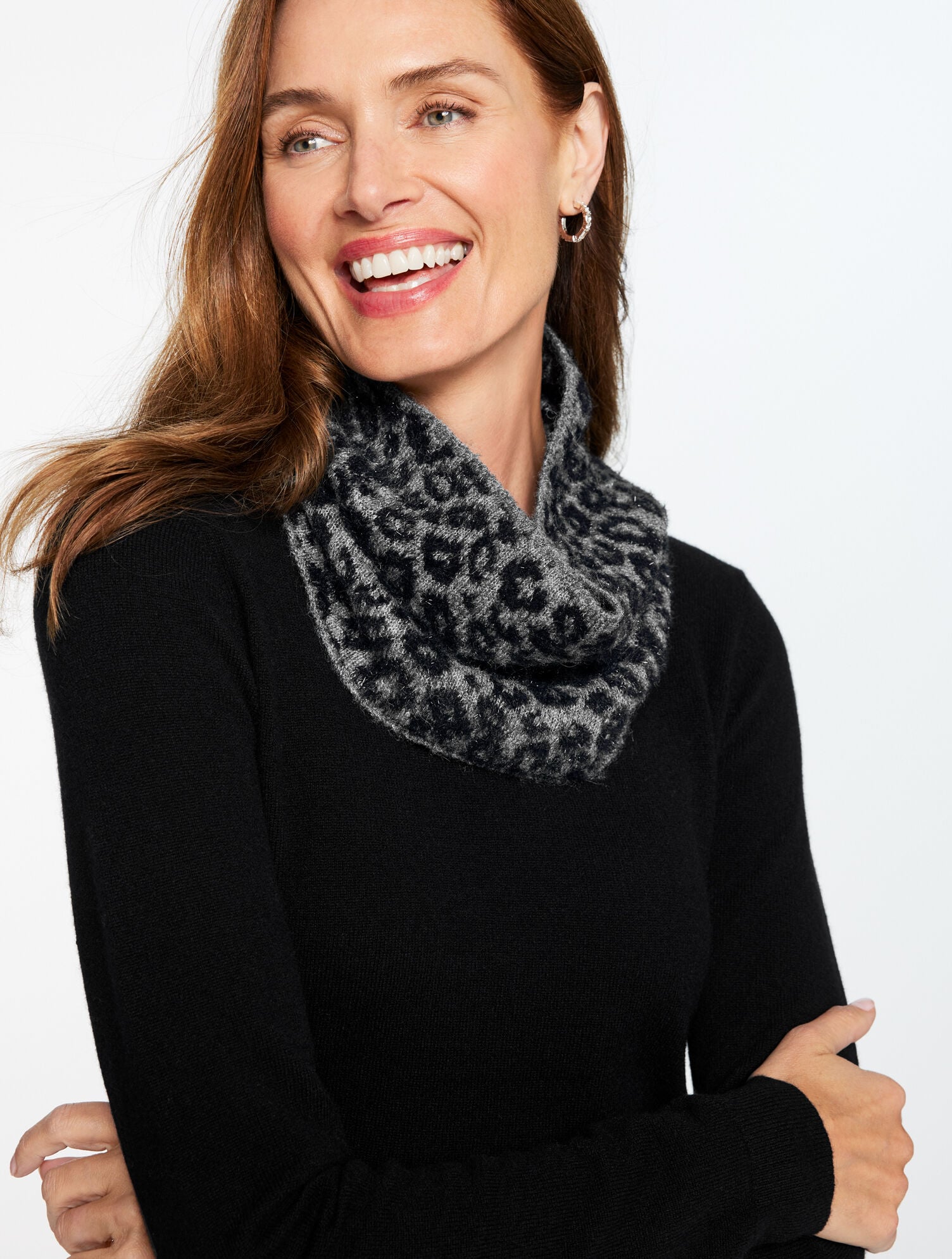 SNOW LEOPARD SNOOD | Talbots discount
