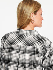 METALLIC FLANNEL MODERN CLASSIC SHIRT - SERENE PLAID | Talbots near me