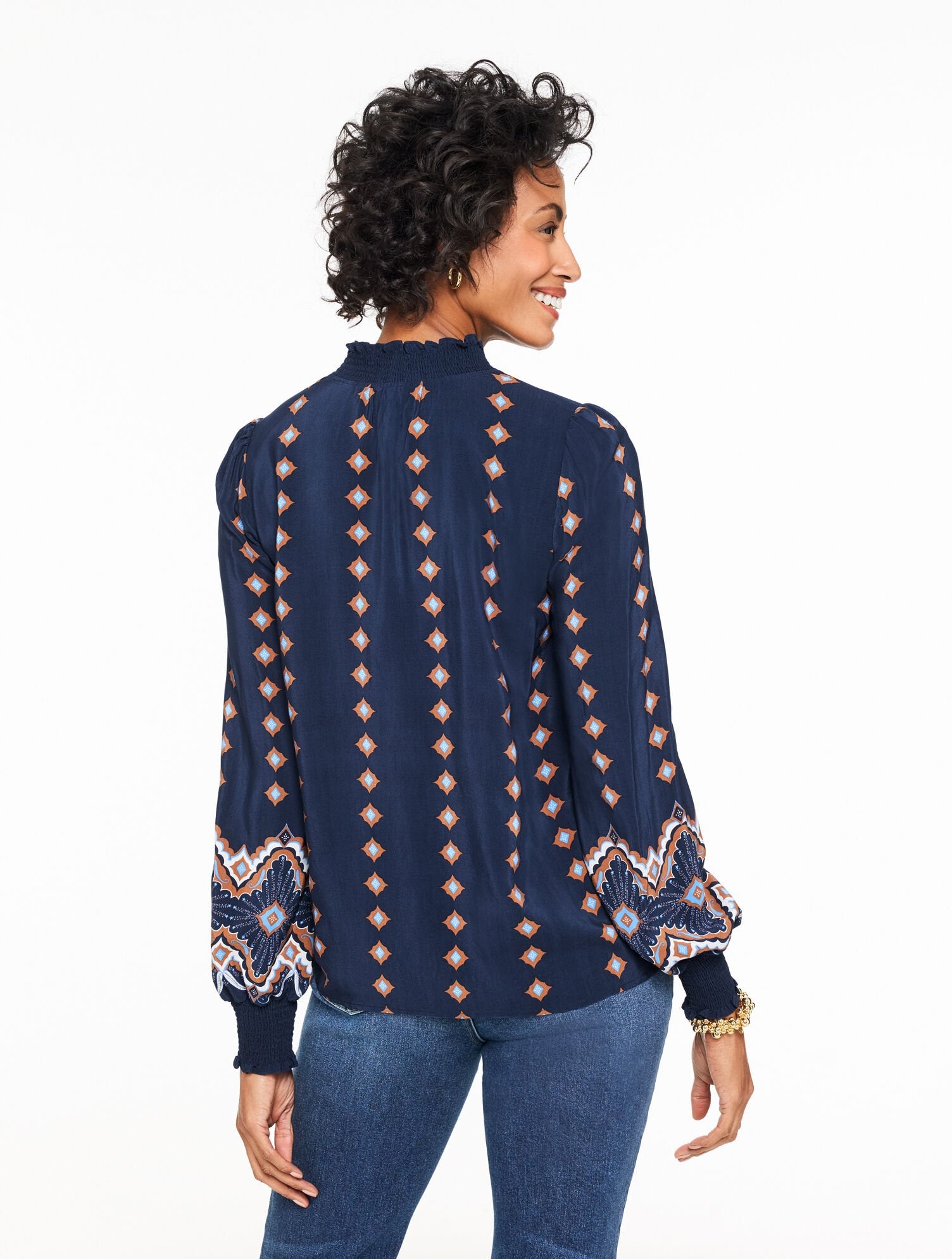 RUFFLE TOP - SCALLOP MEDALLION | Talbots discount