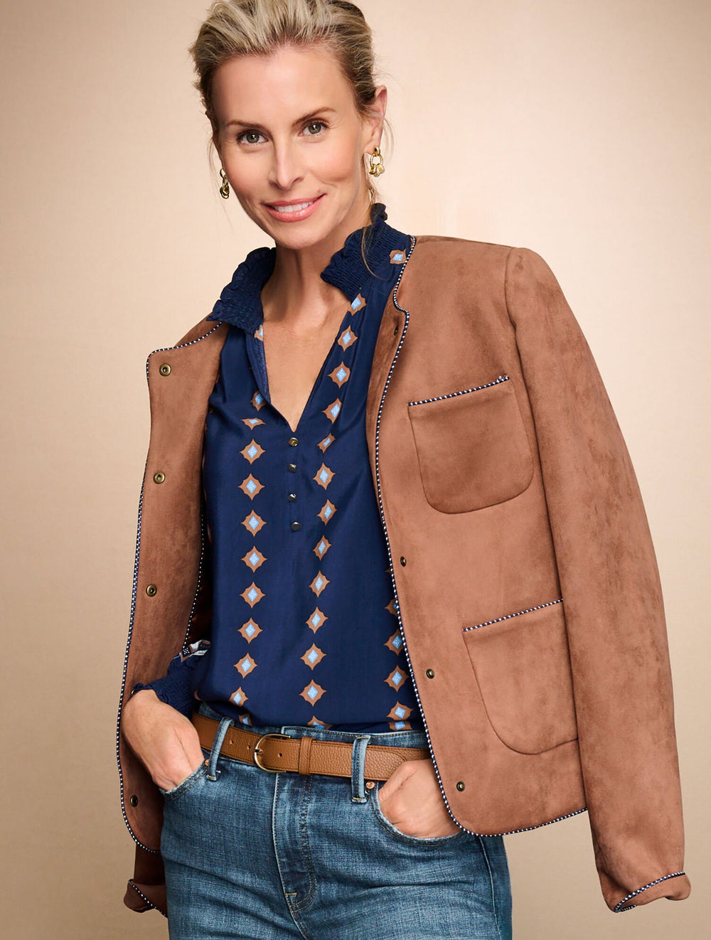 RUFFLE TOP - SCALLOP MEDALLION | Talbots discount