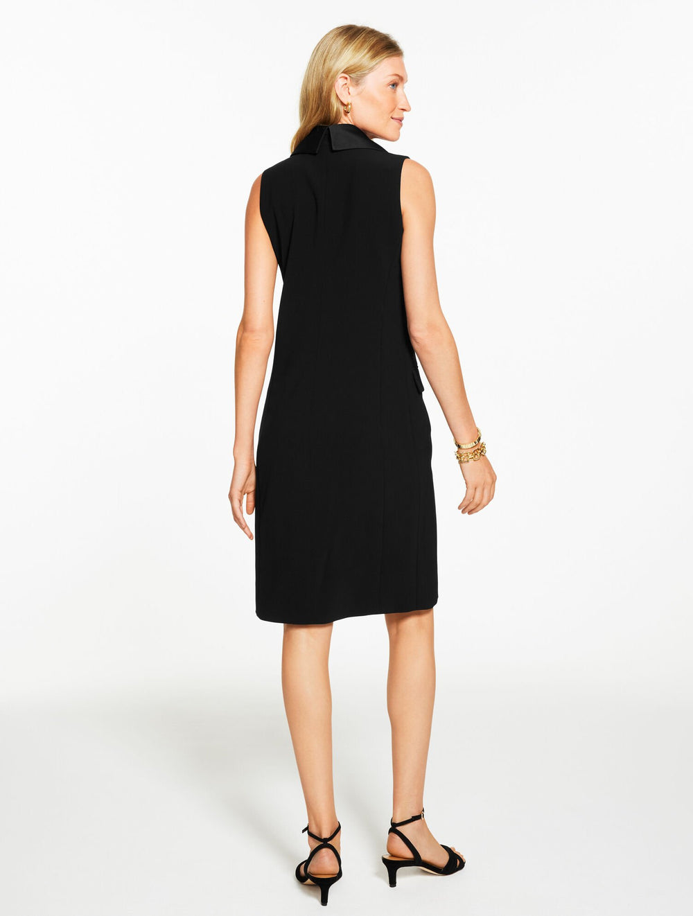 POLISHED CREPE BLAZER DRESS | Talbots outlet