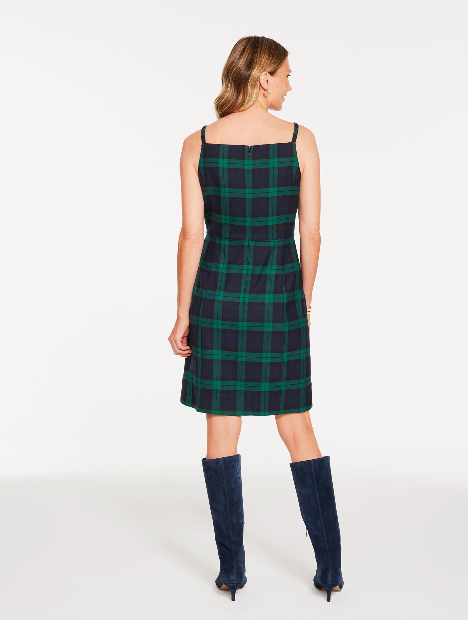SLEEVELESS DRESS - DASHING TARTAN | Talbots sale
