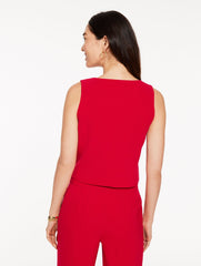 POLISHED CREPE VEST | Talbots discount