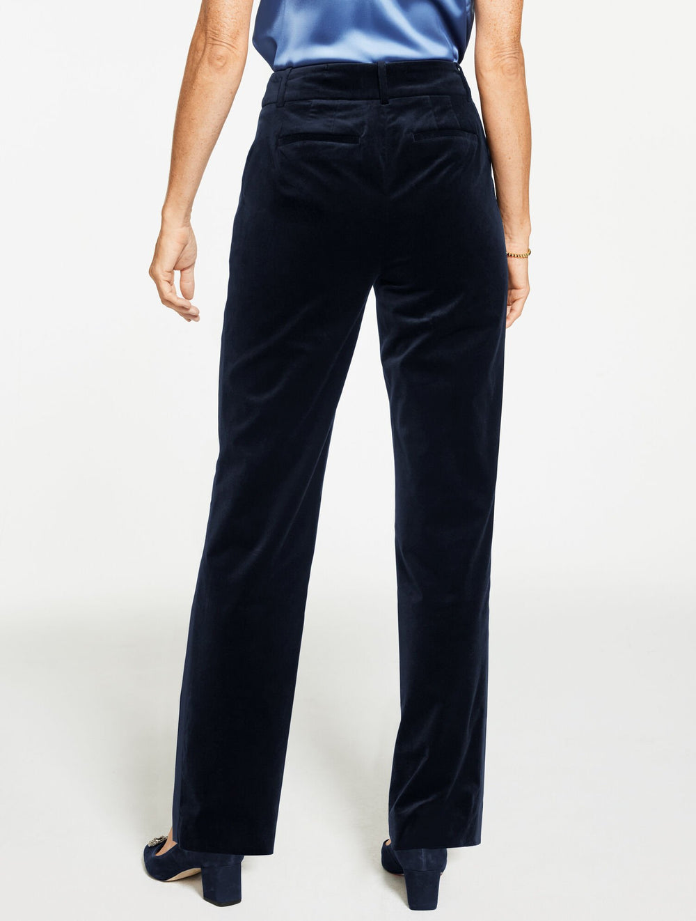 STRAIGHT LEG PLUSH VELVETEEN PANTS | Talbots outlet