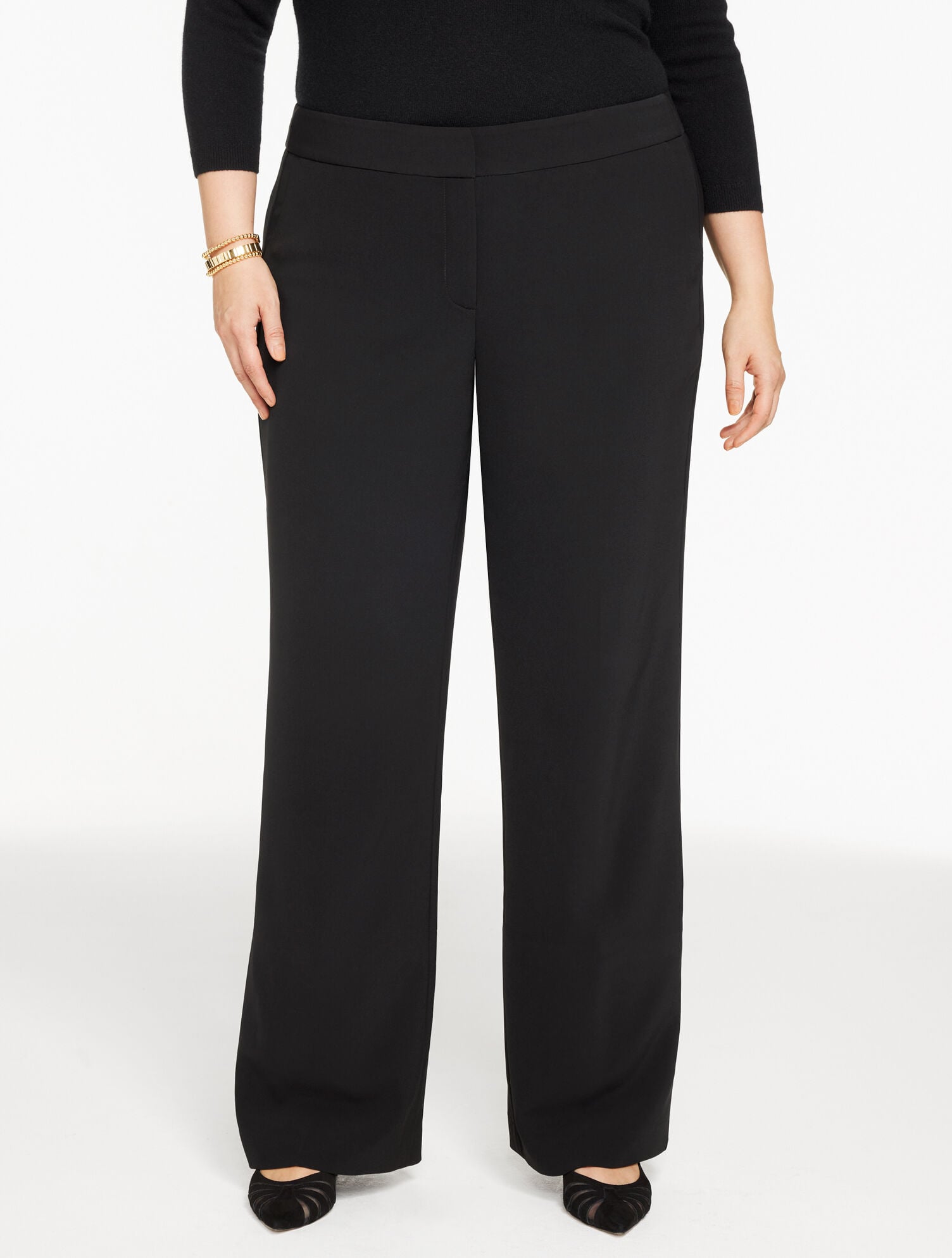 PLUS EXCLUSIVE WIDE LEG POLISHED CREPE PANTS | Talbots near me