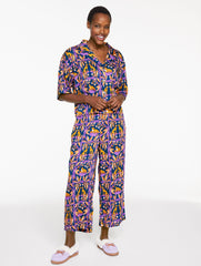 PRINTFRESH SATIN WILDEST DREAMS PAJAMA SET - ROYAL CHEETAH | Talbots online