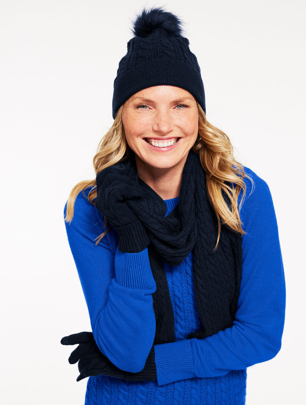 CABLE KNIT CREWNECK SWEATER - COLORS | Talbots for sale