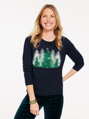 TREE CREWNECK PULLOVER | Talbots online