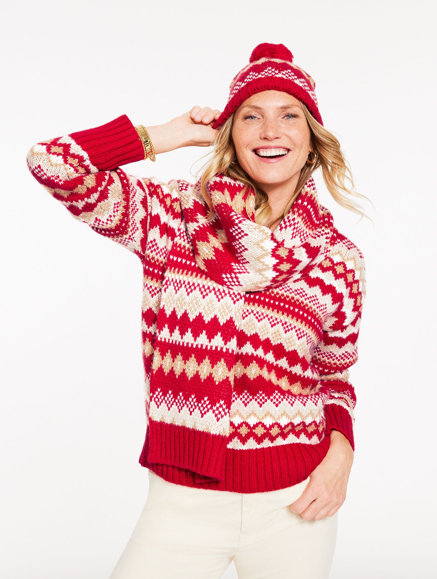 V-NECK SWEATER - TWILIGHT FAIR ISLE | Talbots near me