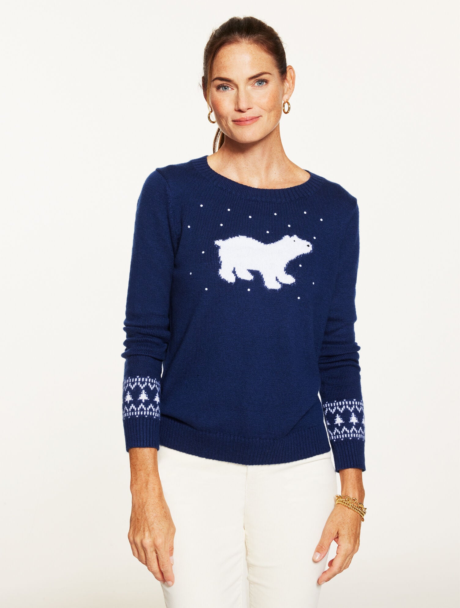 CREWNECK SWEATER - POLAR BEAR | Talbots sale
