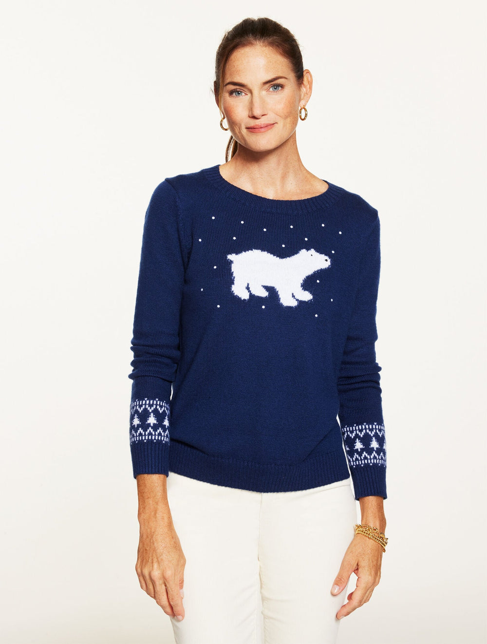 CREWNECK SWEATER - POLAR BEAR | Talbots sale