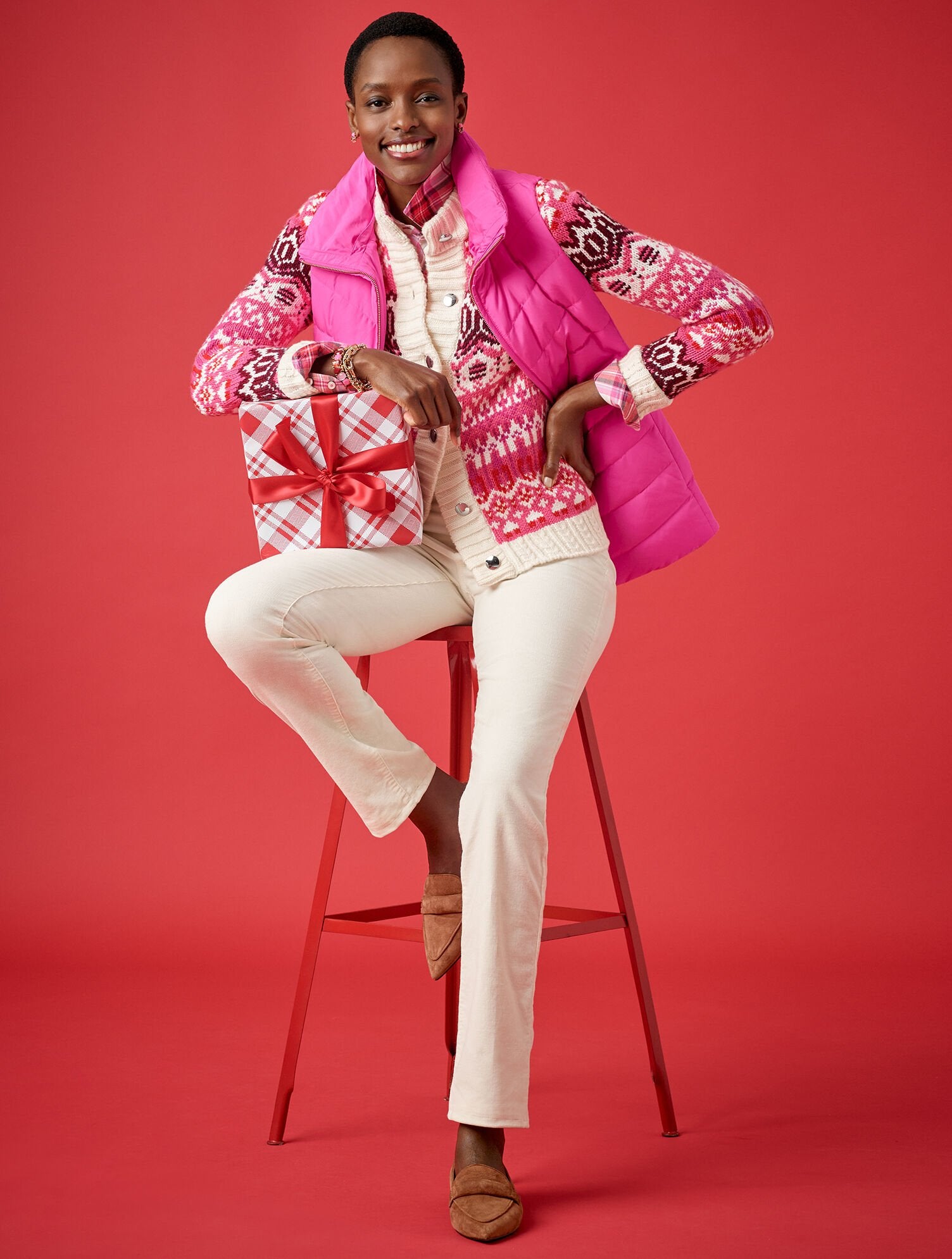 MOCKNECK CARDIGAN - MODERN FAIR ISLE | Talbots US
