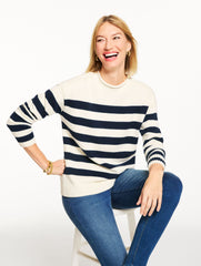 THE CLASSIC ROLL NECK SWEATER - STRIPED | Talbots on sale