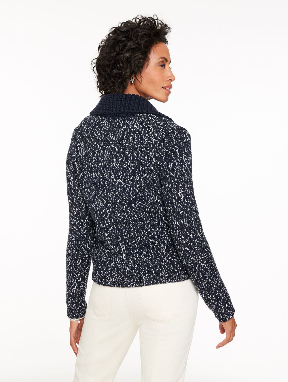 SWEATER JACKET - MARL STRIPE | Talbots on sale