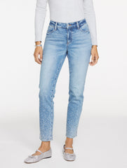 SLIM ANKLE RHINESTONE JEANS - AVALON WASH | Talbots US