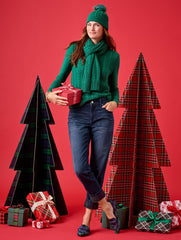 EVERYDAY RELAXED JEANS - TARTAN CUFF | Talbots near me