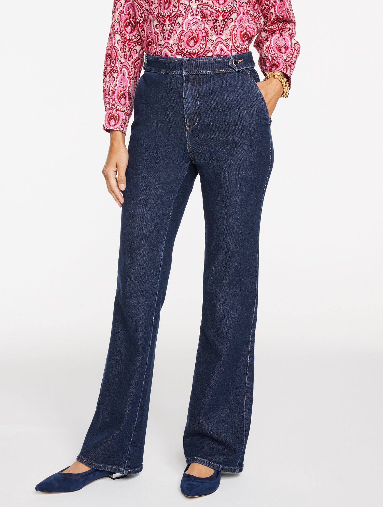 FLARE LEG HIGH WAIST JEANS - GIANNA WASH | Talbots sale