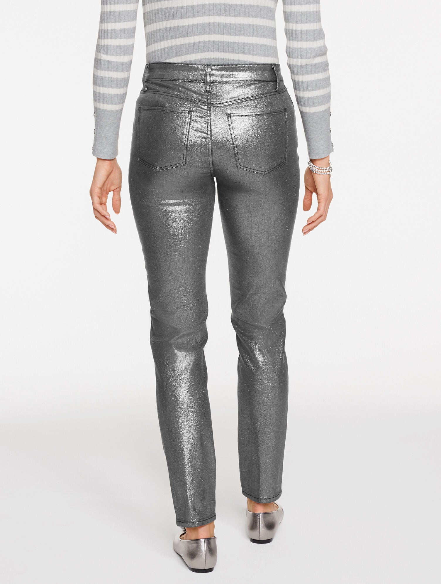 SLIM ANKLE JEANS - PEWTER FOIL | Talbots outlet