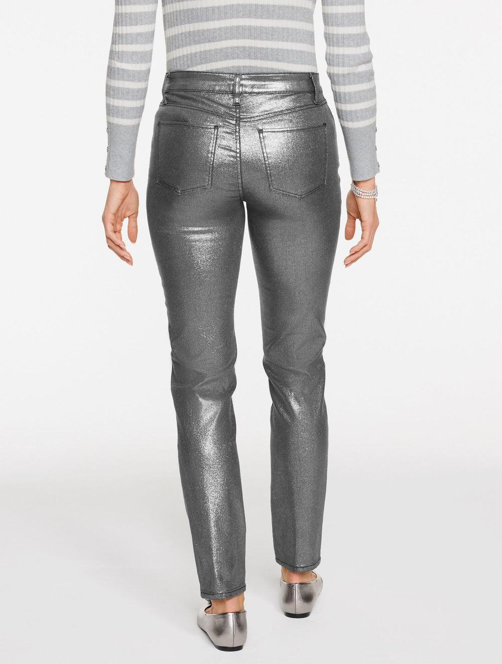 SLIM ANKLE JEANS - PEWTER FOIL | Talbots outlet