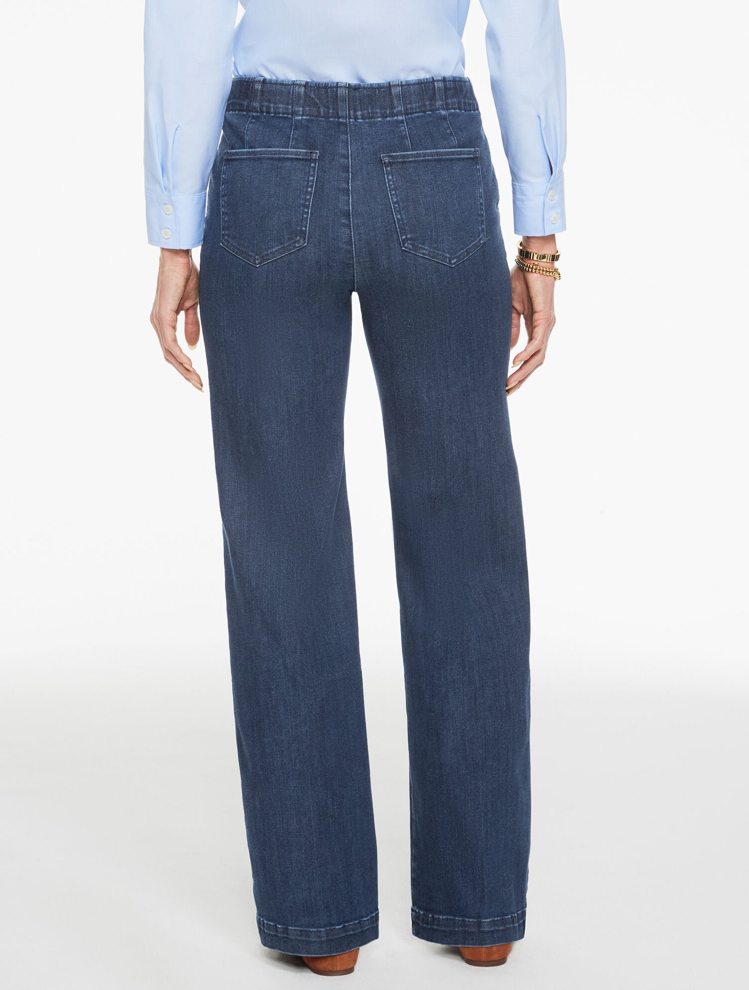 TROUSER PULL-ON TRAVEL JEANS - PIKE WASH | Talbots sale