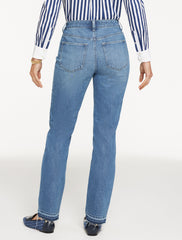 STRAIGHT LEG DROP HEM JEANS - MESEROLE WASH - CURVY FIT | Talbots on sale