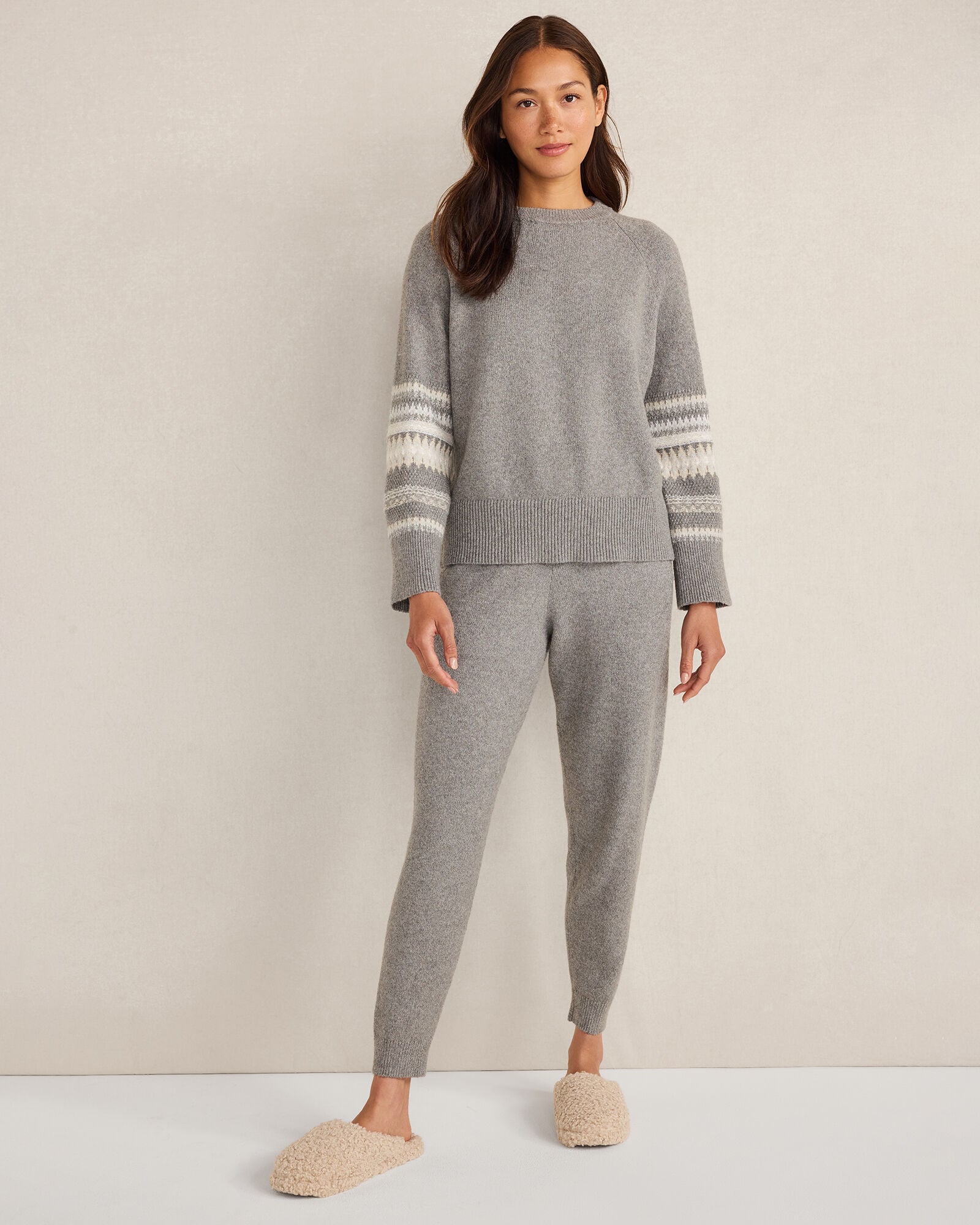 ORGANIC COTTON BLEND NOSTALGIC FAIR ISLE CREWNECK SWEATER | Talbots outlet