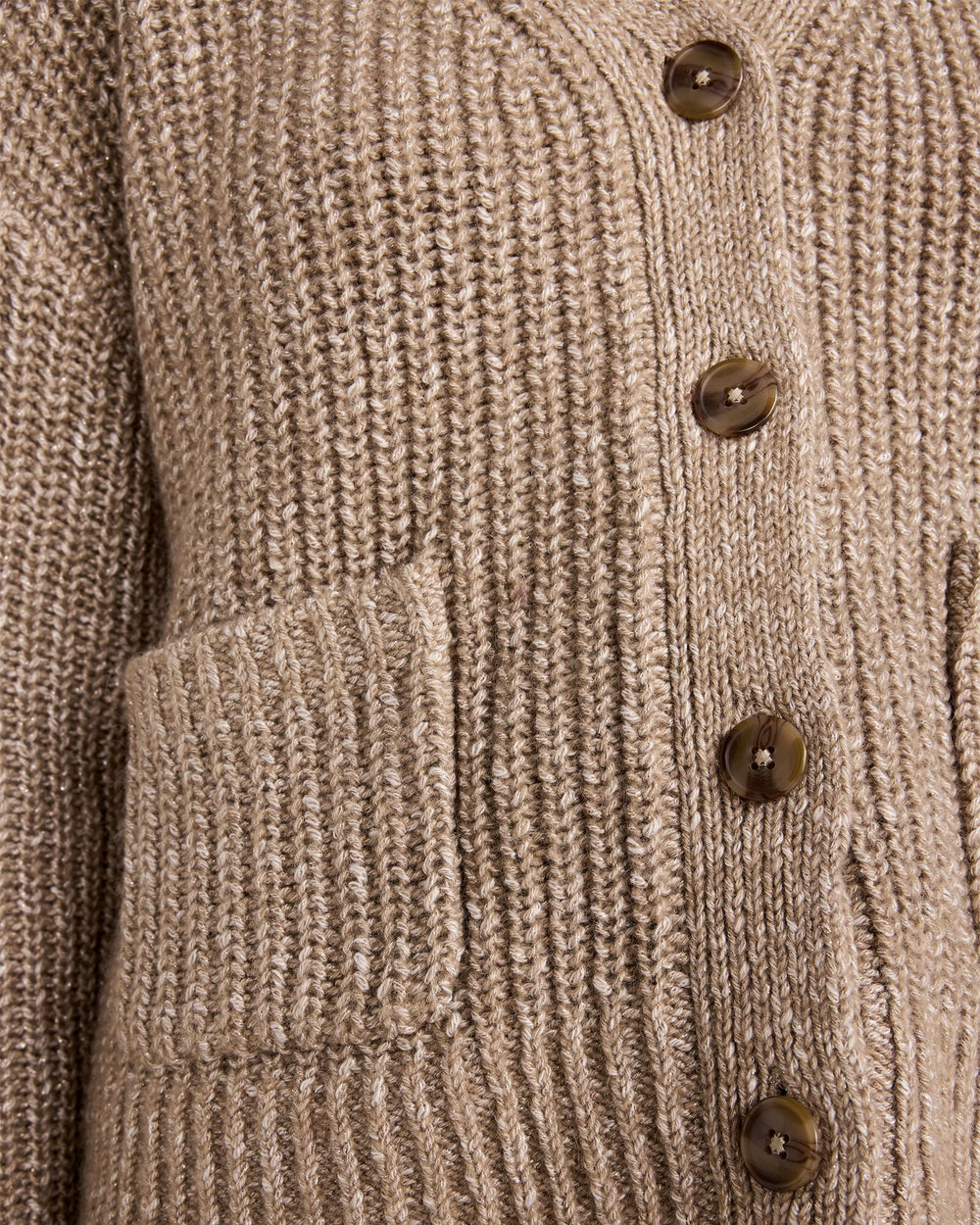 LUREX BLEND SHAKER STITCH CARDIGAN | Talbots discount