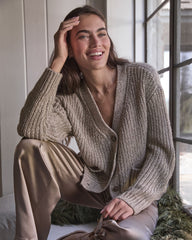 LUREX BLEND SHAKER STITCH CARDIGAN | Talbots discount