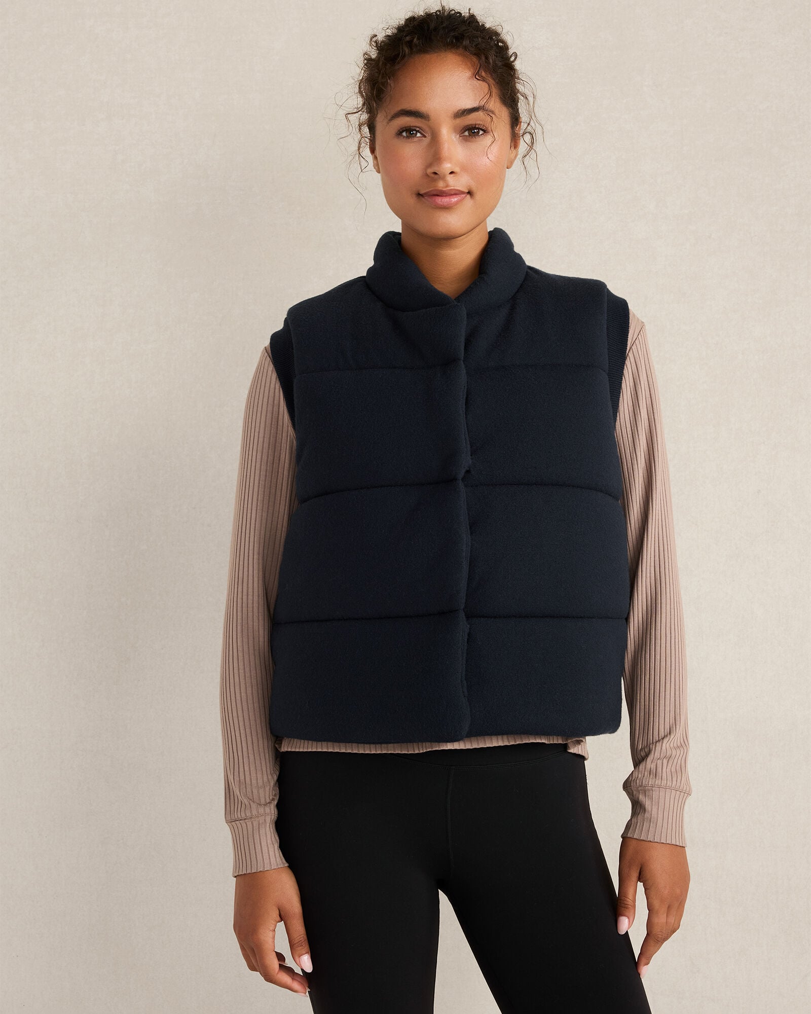 VISCOSE BLEND PUFFER VEST | Talbots online