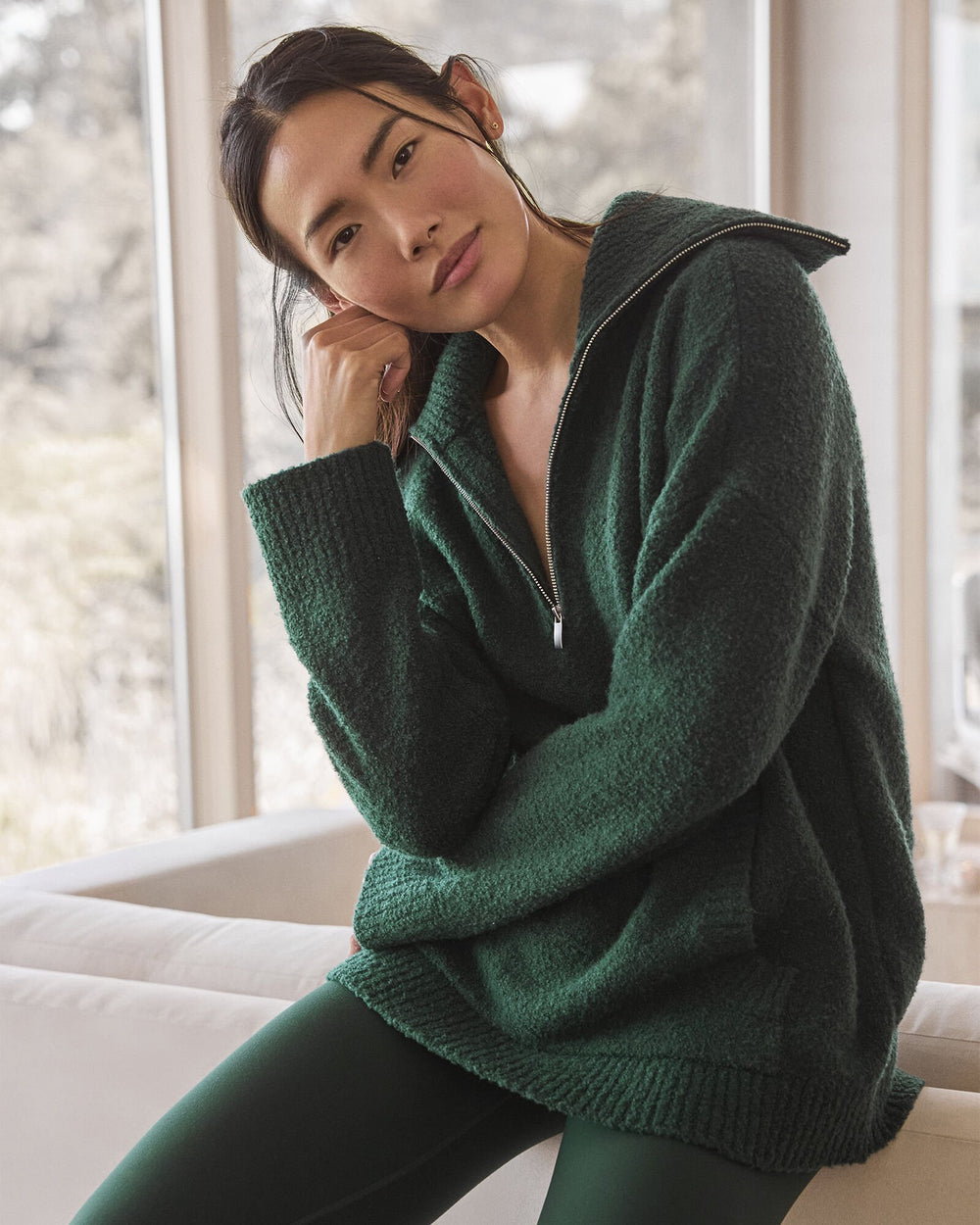 BOUCLE HALF-ZIP PULLOVER | Talbots online