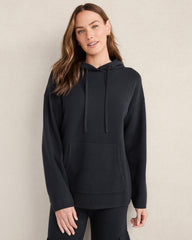 VISCOSE BLEND LONG SLEEVE HOODIE | Talbots on sale