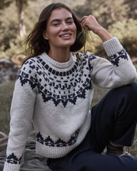 ORGANIC COTTON BLEND JUNEAU FAIR ISLE CREWNECK SWEATER | Talbots online