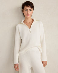ORGANIC COTTON CASHMERE WAFFLE PULLOVER | Talbots on sale
