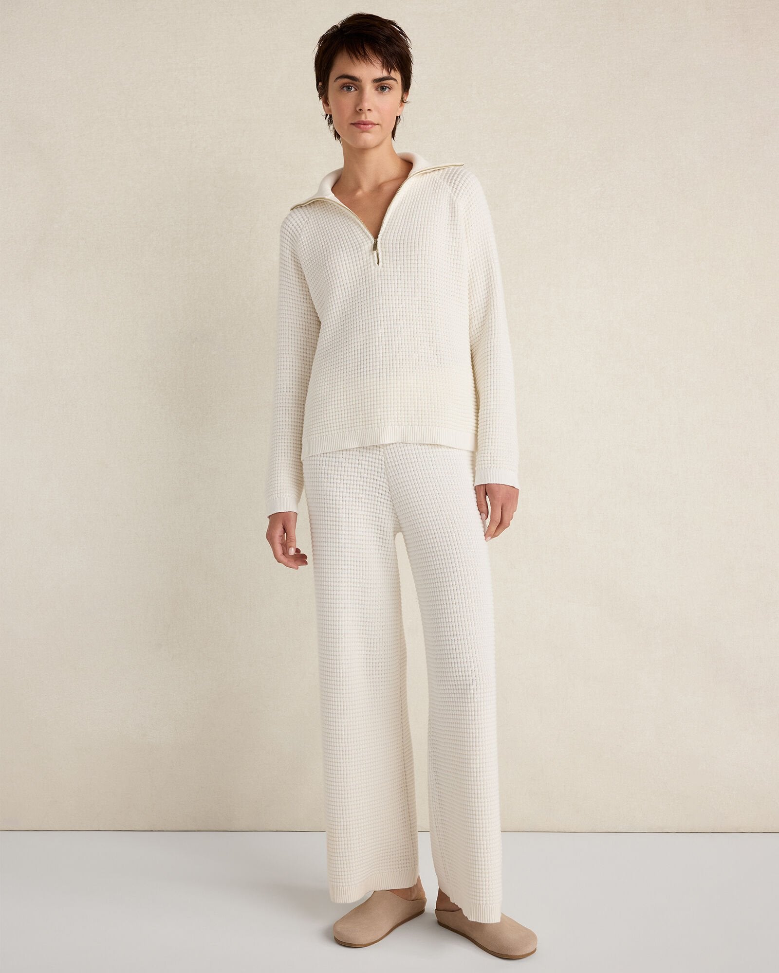ORGANIC COTTON CASHMERE WAFFLE PULLOVER | Talbots US