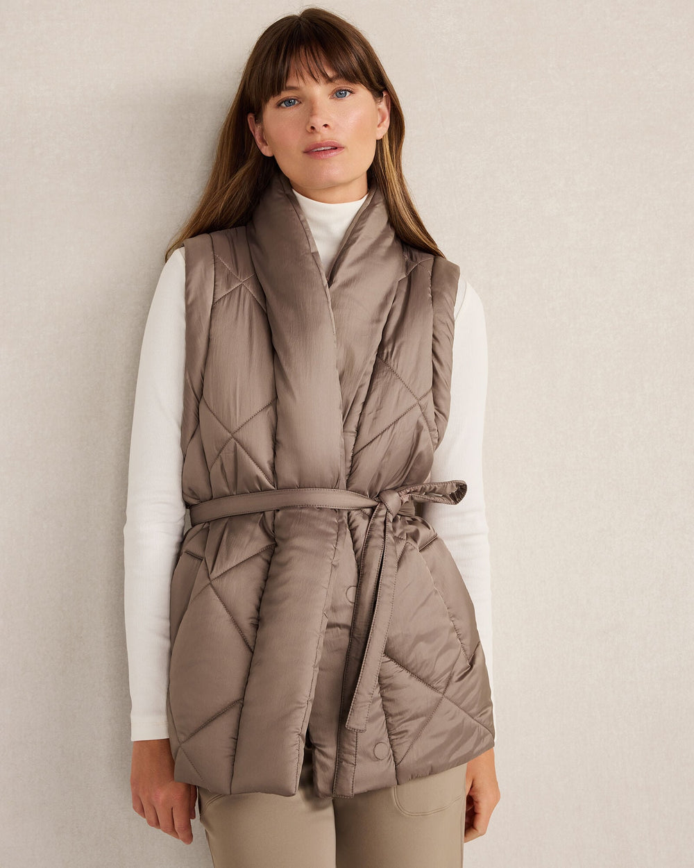 SHINY QUILTED PUFFER VEST | Talbots on sale
