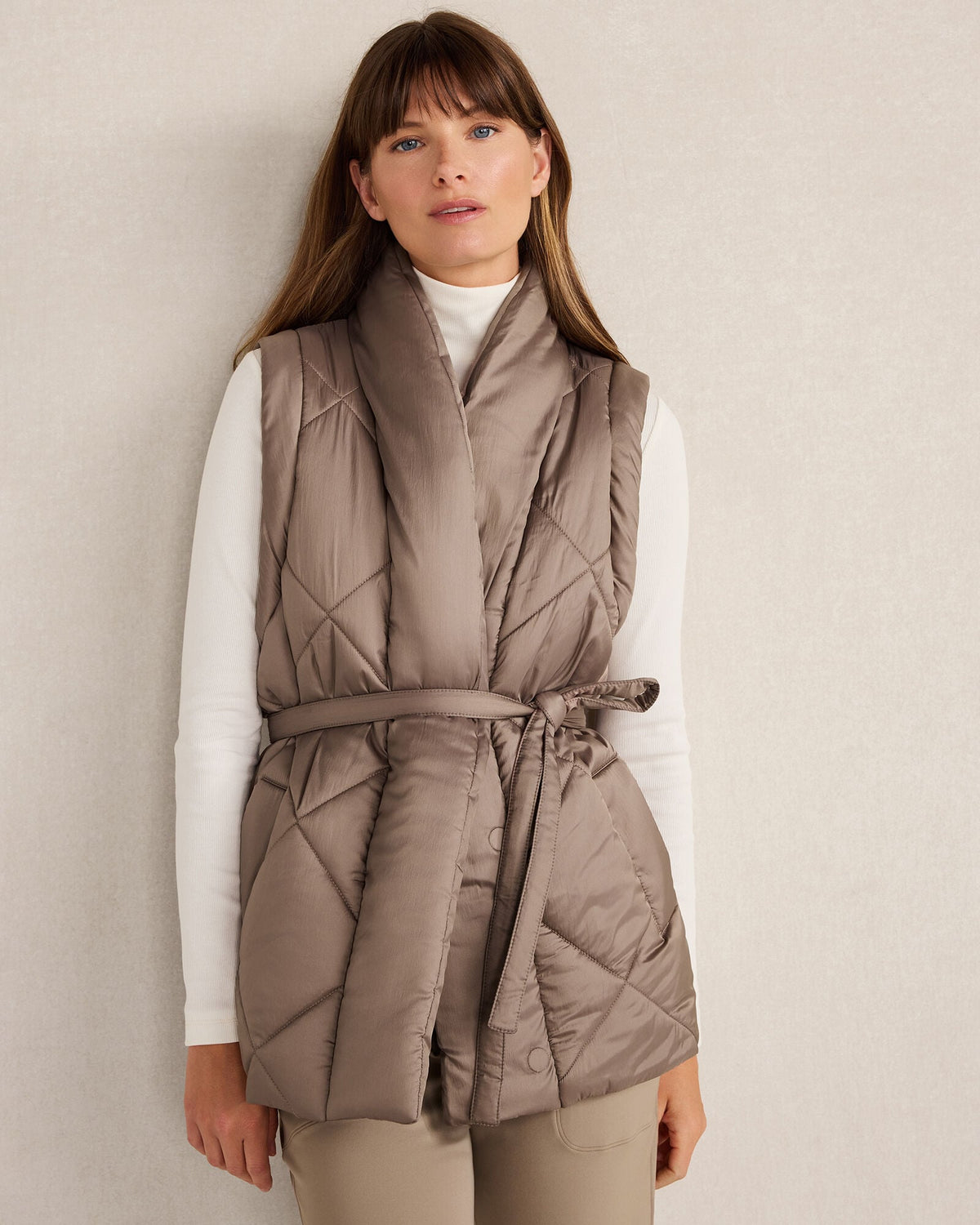 SHINY QUILTED PUFFER VEST | Talbots on sale