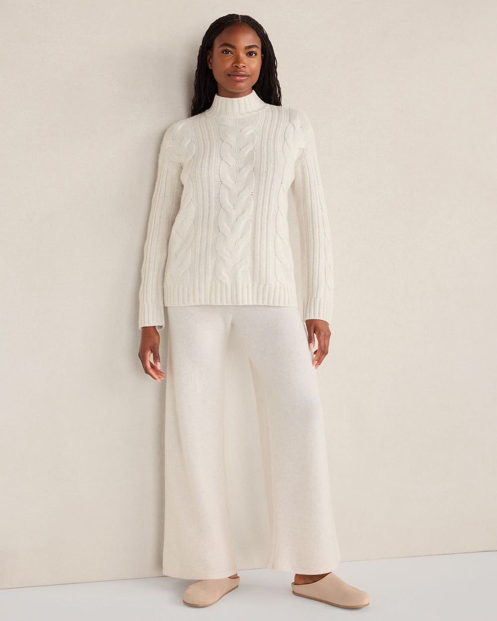 CASHMERE CABLE MOCKNECK SWEATER | Talbots online