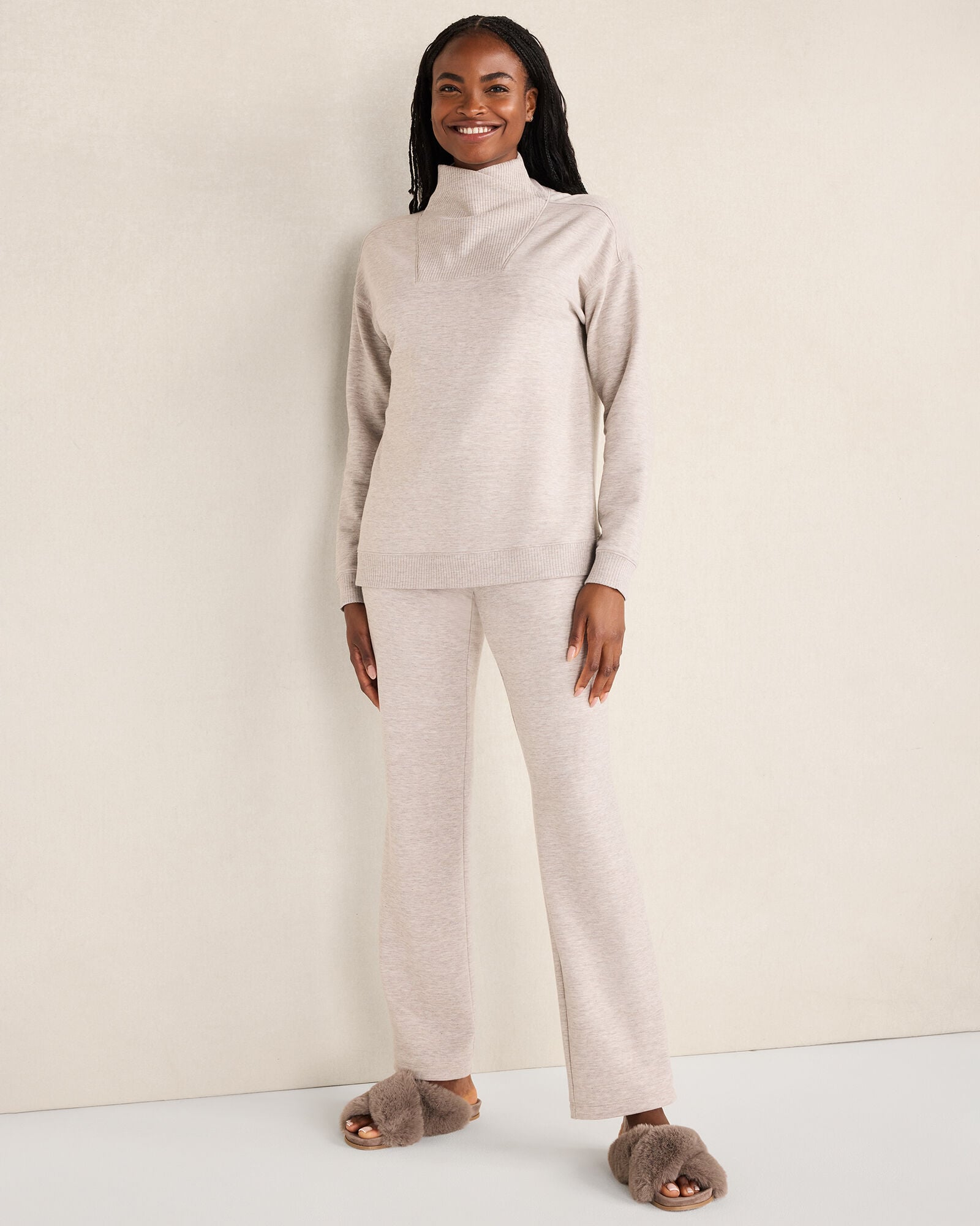 FLEECE STRAIGHT LEG PANTS | Talbots sale