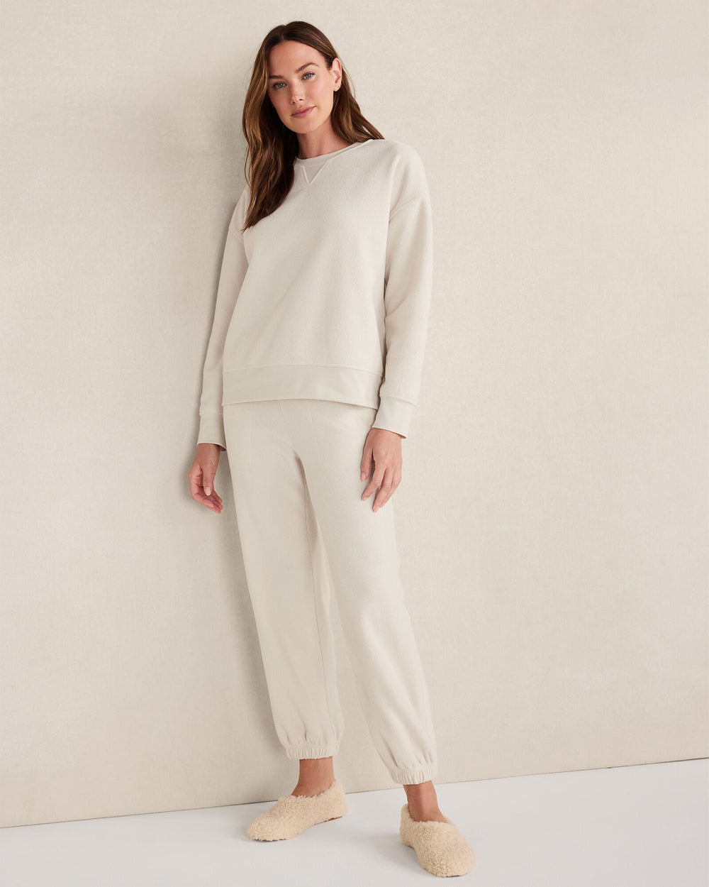 BRUSHED TERRY CREWNECK PULLOVER | Talbots sale
